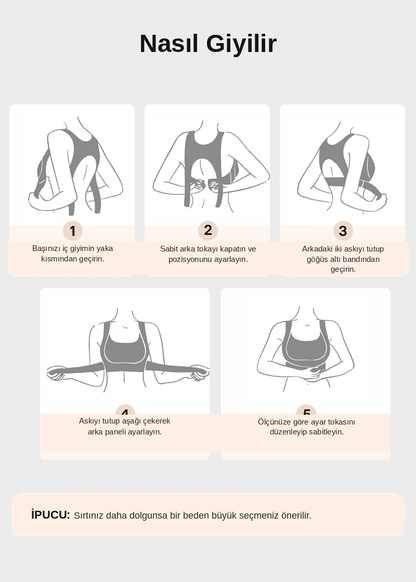 Regovens - Sırt Dikleştirici Push-Up Sütyen