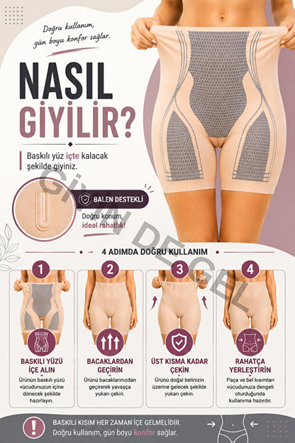 Yağ Yakıcı Basen Giderici Korse Şort