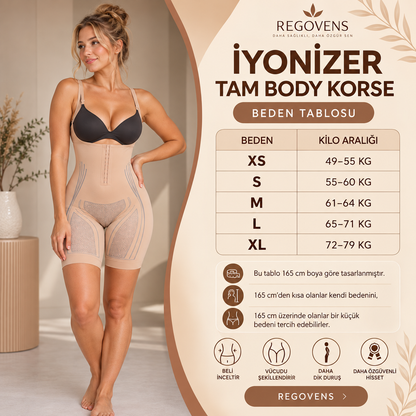 Basen ve Karın Şekillendirici Tam Boy İyonizer Korse